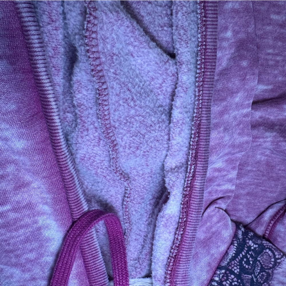 Billabong Vintage Y2K Purple Lace Geometric Burnout Hoodie - Picture 15 of 16